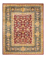 One-of-a-Kind Imported Hand-Knotted Area Rug  - Red, 8' 2" x 10' 3" - Modern Rug Importers