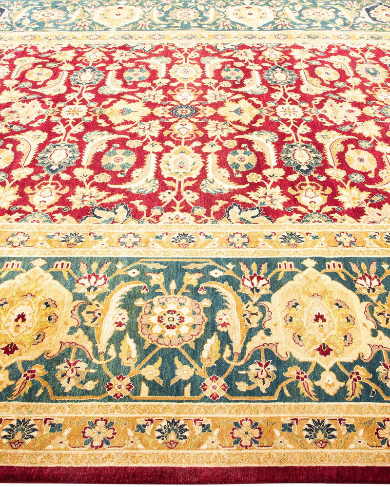 One-of-a-Kind Imported Hand-Knotted Area Rug  - Red, 8' 2" x 10' 3" - Modern Rug Importers