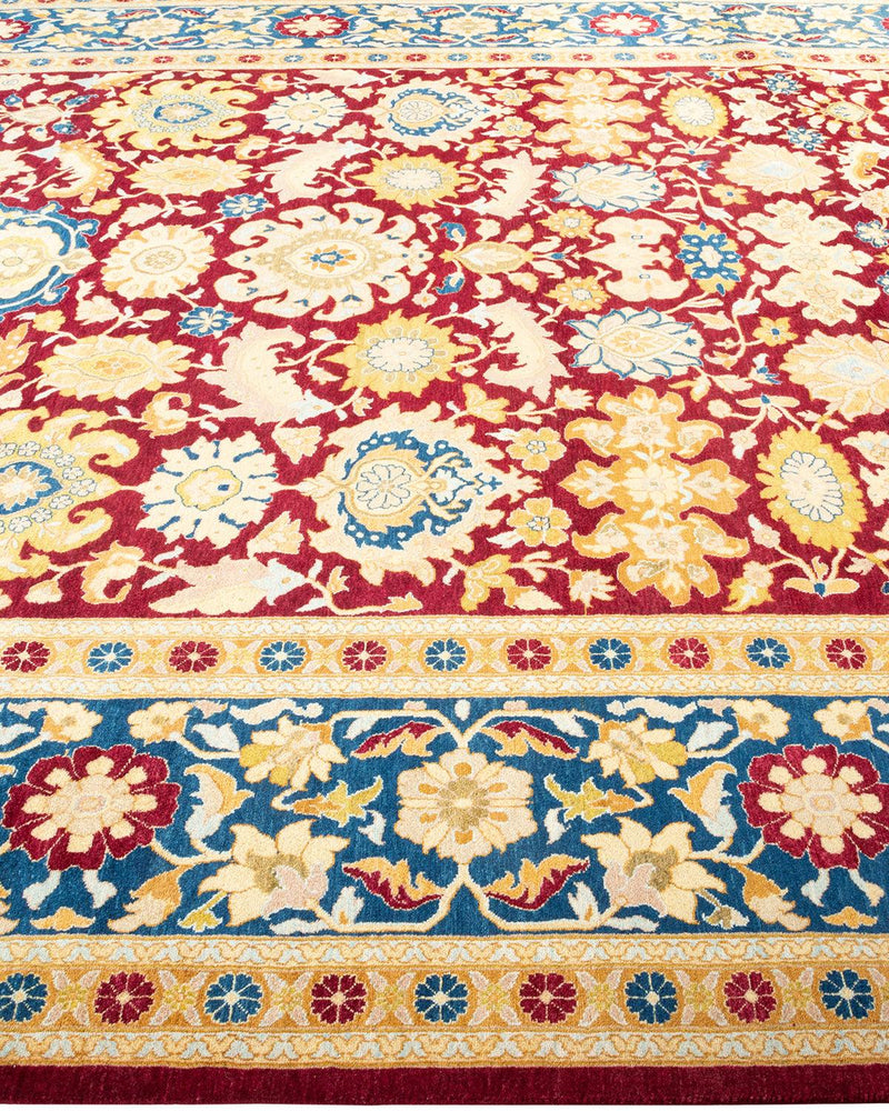 One-of-a-Kind Imported Hand-Knotted Area Rug  - Red, 8' 2" x 10' 3" - Modern Rug Importers