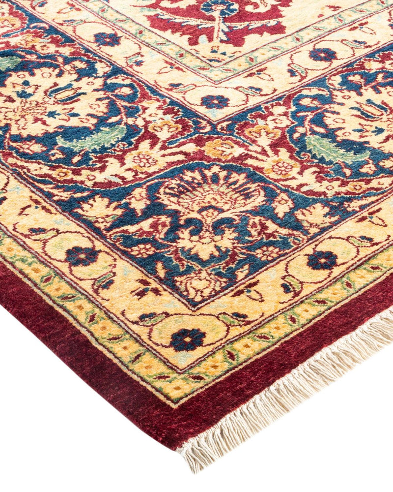 One-of-a-Kind Imported Hand-Knotted Area Rug  - Red, 8' 2" x 9' 10" - Modern Rug Importers