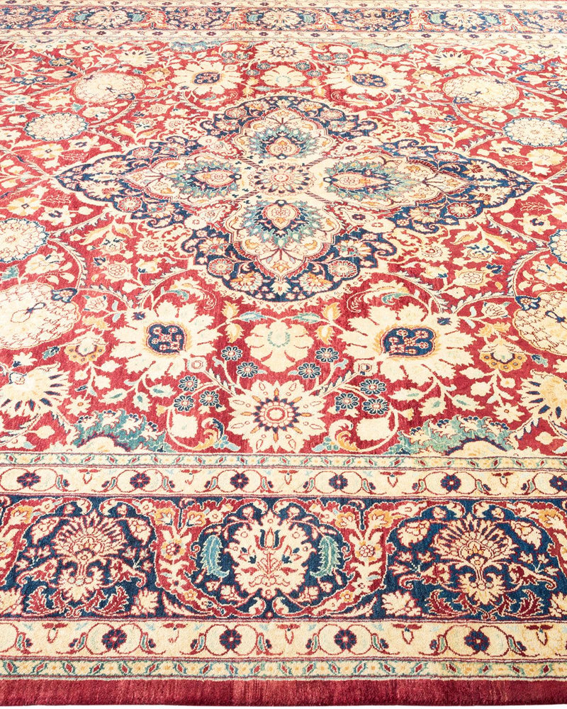 One-of-a-Kind Imported Hand-Knotted Area Rug  - Red, 8' 2" x 9' 10" - Modern Rug Importers