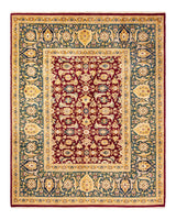 One-of-a-Kind Imported Hand-Knotted Area Rug  - Red, 8' 3" x 10' 3" - Modern Rug Importers