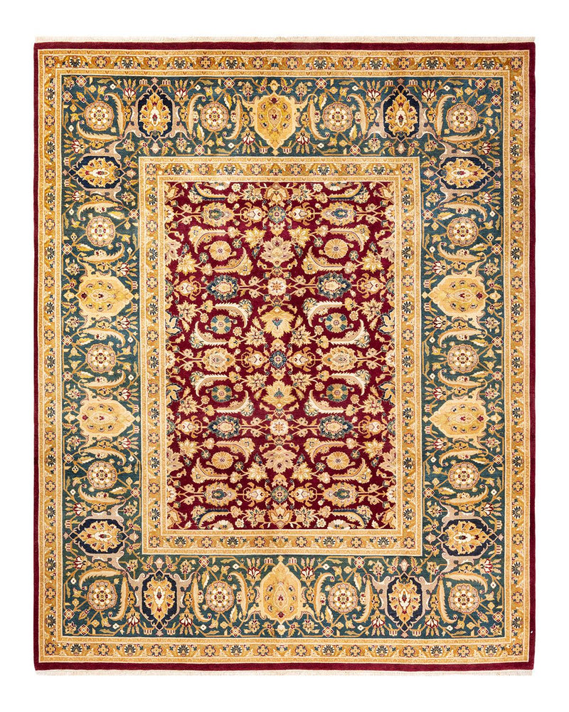 One-of-a-Kind Imported Hand-Knotted Area Rug  - Red, 8' 3" x 10' 3" - Modern Rug Importers