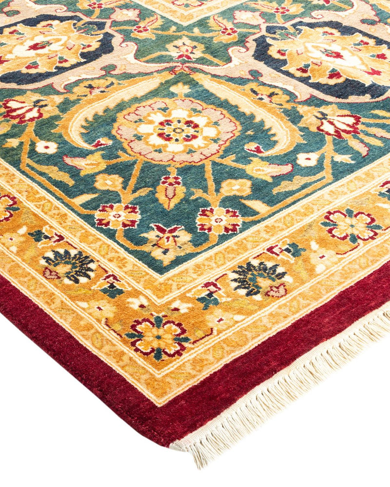 One-of-a-Kind Imported Hand-Knotted Area Rug  - Red, 8' 3" x 10' 3" - Modern Rug Importers