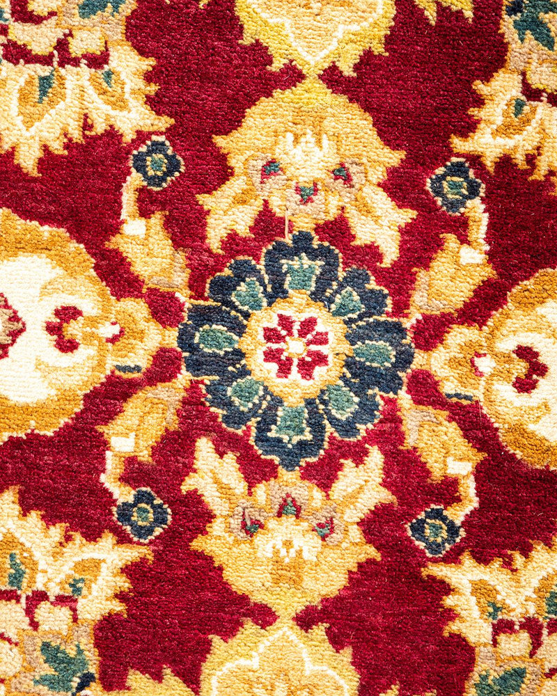 One-of-a-Kind Imported Hand-Knotted Area Rug  - Red, 8' 3" x 10' 3" - Modern Rug Importers