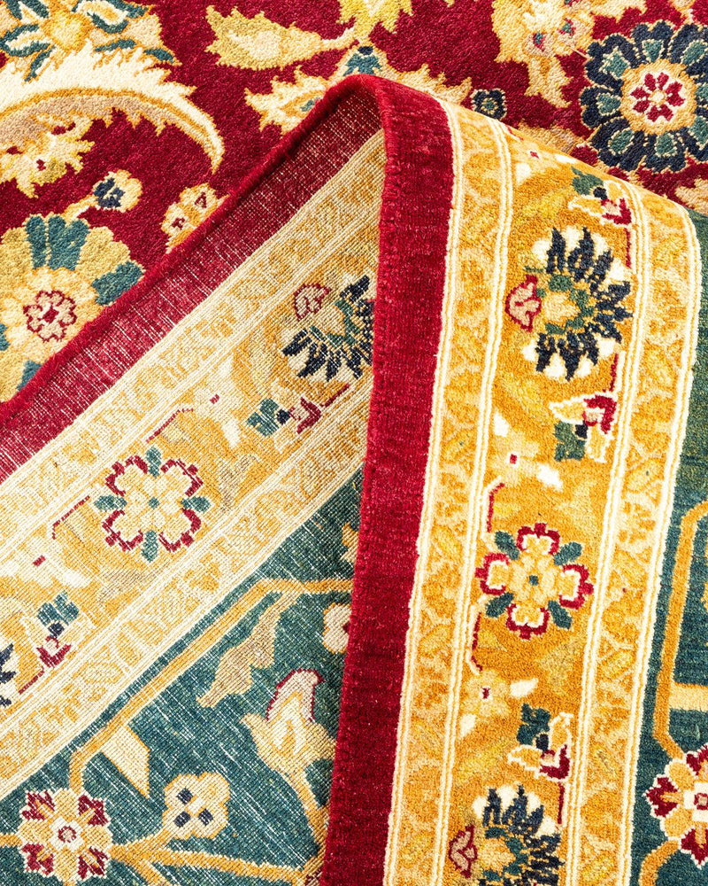 One-of-a-Kind Imported Hand-Knotted Area Rug  - Red, 8' 3" x 10' 3" - Modern Rug Importers