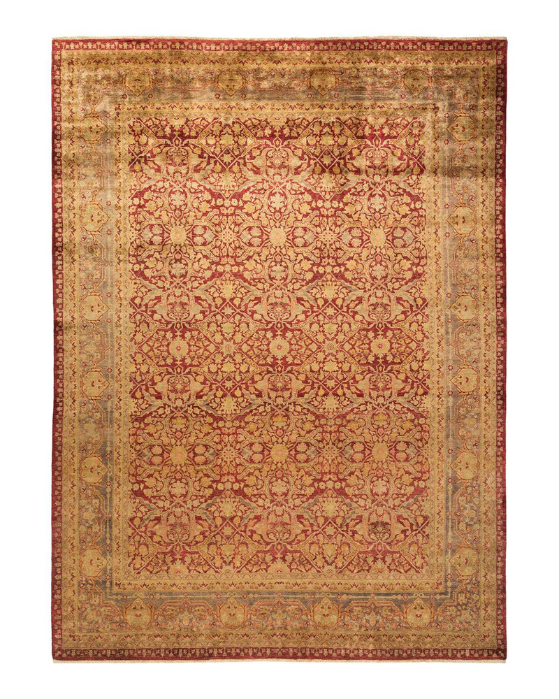 One-of-a-Kind Imported Hand-knotted Area Rug  - Red, 9' 0" x 12' 4" - Modern Rug Importers