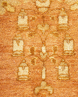 One-of-a-Kind Imported Hand-Knotted Area Rug  - Yellow, 6' 1" x 9' 1" - Modern Rug Importers