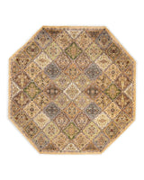 One-of-a-Kind Imported Hand-Knotted Area Rug  - Yellow, 7' 1" x 7' 1" - Modern Rug Importers