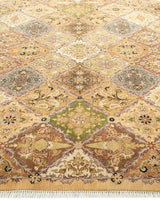 One-of-a-Kind Imported Hand-Knotted Area Rug  - Yellow, 7' 1" x 7' 1" - Modern Rug Importers