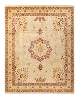 One-of-a-Kind Imported Hand-Knotted Area Rug  - Yellow, 8' 1" x 10' 1" - Modern Rug Importers