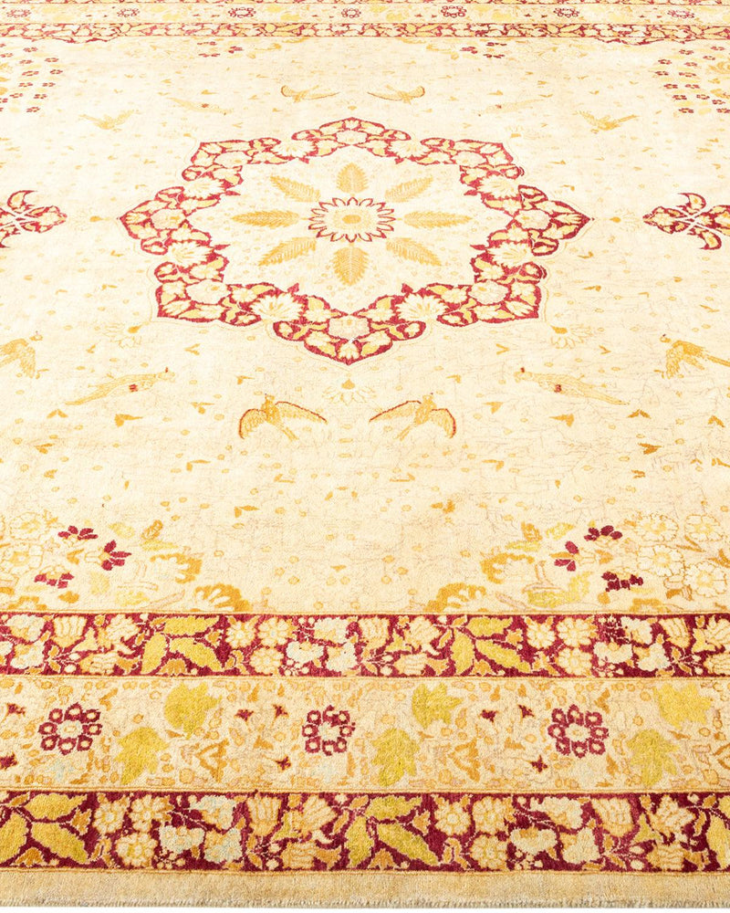 One-of-a-Kind Imported Hand-Knotted Area Rug  - Yellow, 8' 1" x 10' 1" - Modern Rug Importers