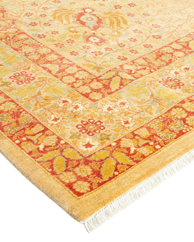 One-of-a-Kind Imported Hand-Knotted Area Rug  - Yellow, 8' 2" x 9' 10" - Modern Rug Importers