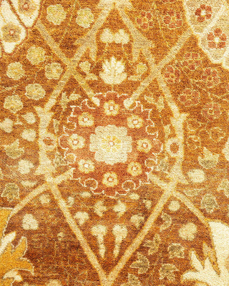 One-of-a-Kind Imported Hand-Knotted Area Rug  - Yellow, 8' 3" x 10' 2" - Modern Rug Importers