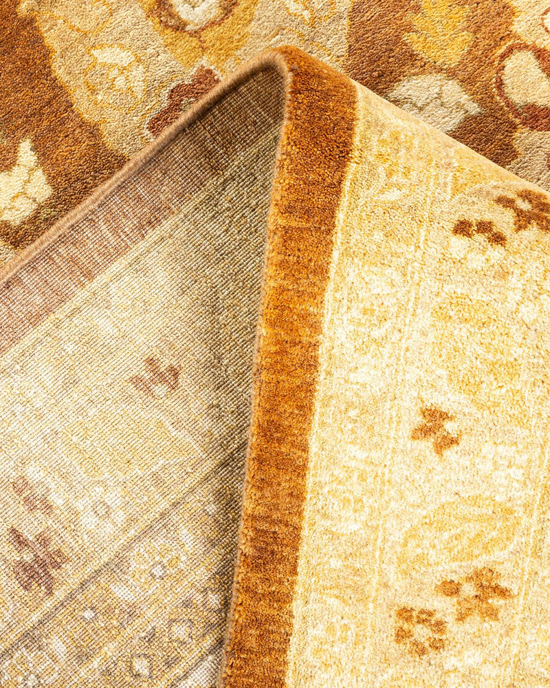 One-of-a-Kind Imported Hand-Knotted Area Rug  - Yellow, 8' 3" x 10' 2" - Modern Rug Importers