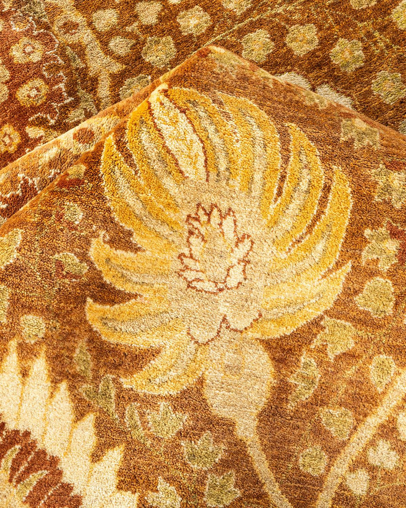 One-of-a-Kind Imported Hand-Knotted Area Rug  - Yellow, 8' 3" x 10' 2" - Modern Rug Importers