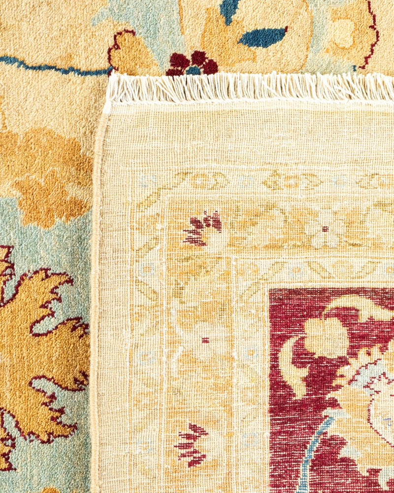 One-of-a-Kind Imported Hand-knotted Area Rug  - Yellow, 9' 1" x 11' 10" - Modern Rug Importers