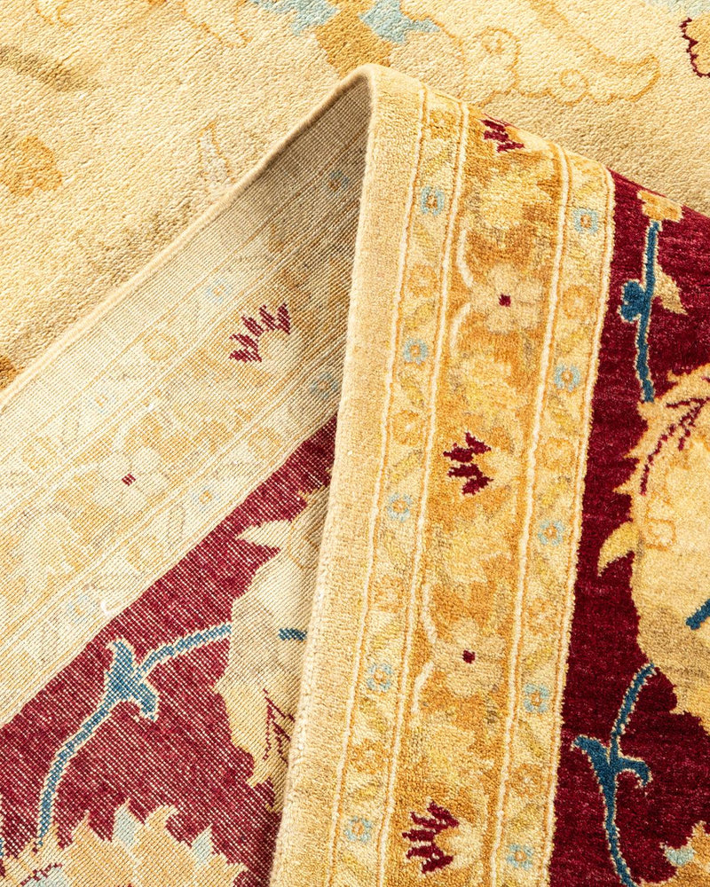 One-of-a-Kind Imported Hand-knotted Area Rug  - Yellow, 9' 1" x 11' 10" - Modern Rug Importers