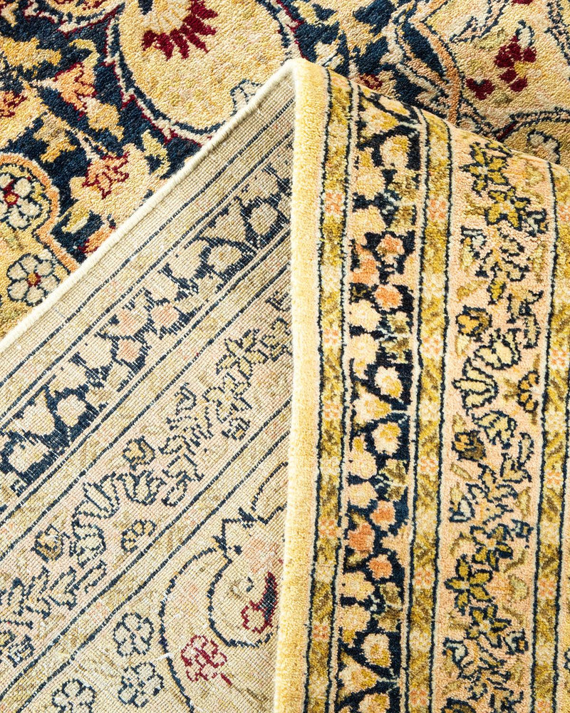 One-of-a-Kind Imported Hand-Knotted Area Rug  - Yellow, 9' 1" x 12' 5" - Modern Rug Importers