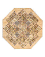 One-of-a-Kind Imported Hand-Knotted Area Rug  - Yellow, 9' 1" x 9' 1" - Modern Rug Importers