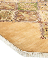 One-of-a-Kind Imported Hand-Knotted Area Rug  - Yellow, 9' 1" x 9' 1" - Modern Rug Importers