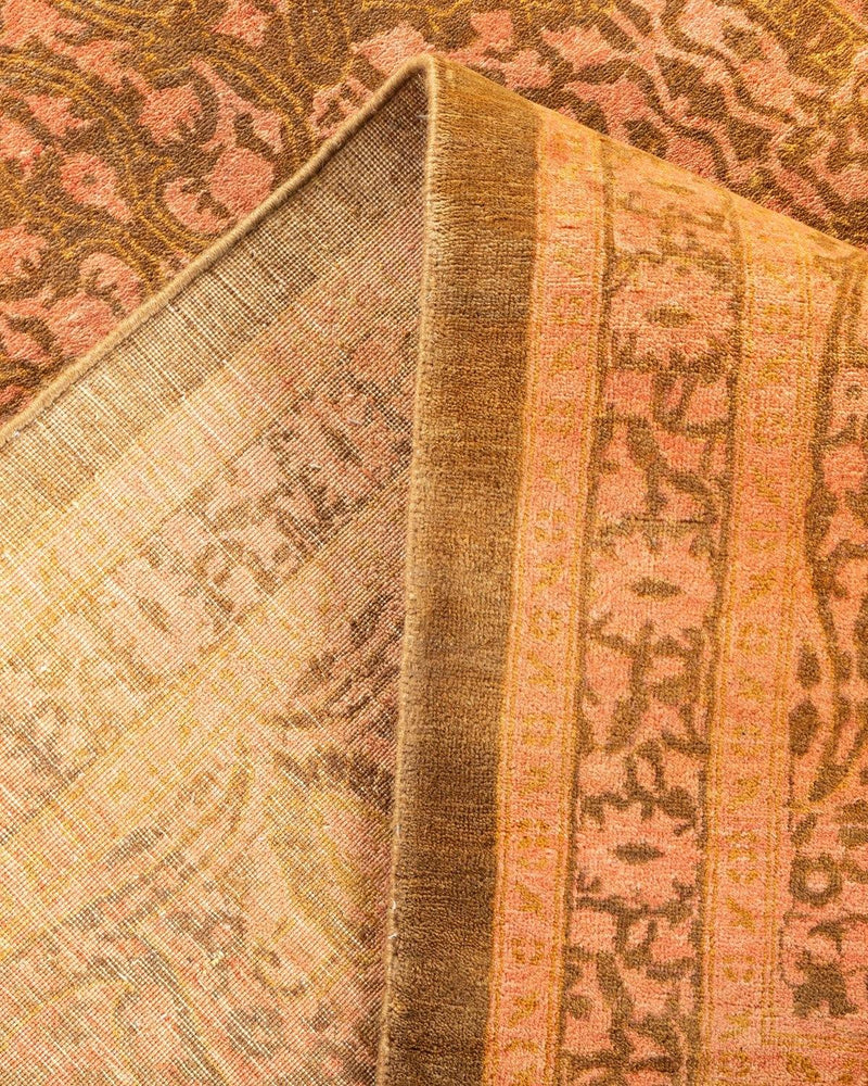 One-of-a-Kind Imported Hand-Knotted Area Rug  - Yellow, 9' 1" x 9' 1" - Modern Rug Importers