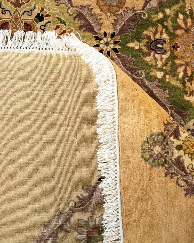 One-of-a-Kind Imported Hand-Knotted Area Rug  - Yellow, 9' 1" x 9' 1" - Modern Rug Importers