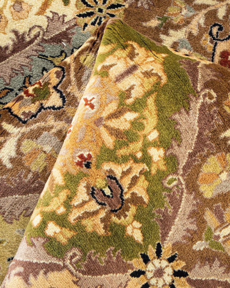 One-of-a-Kind Imported Hand-Knotted Area Rug  - Yellow, 9' 1" x 9' 1" - Modern Rug Importers