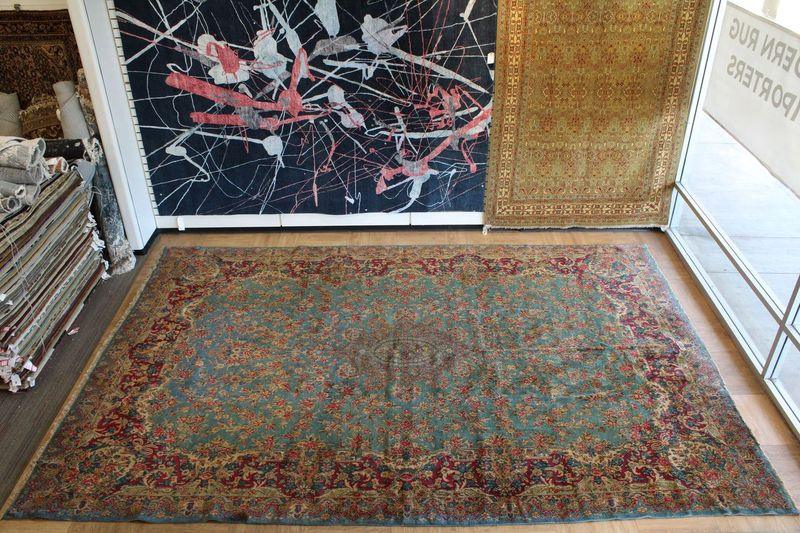 Persian Kerman Hand Knotted Rug
