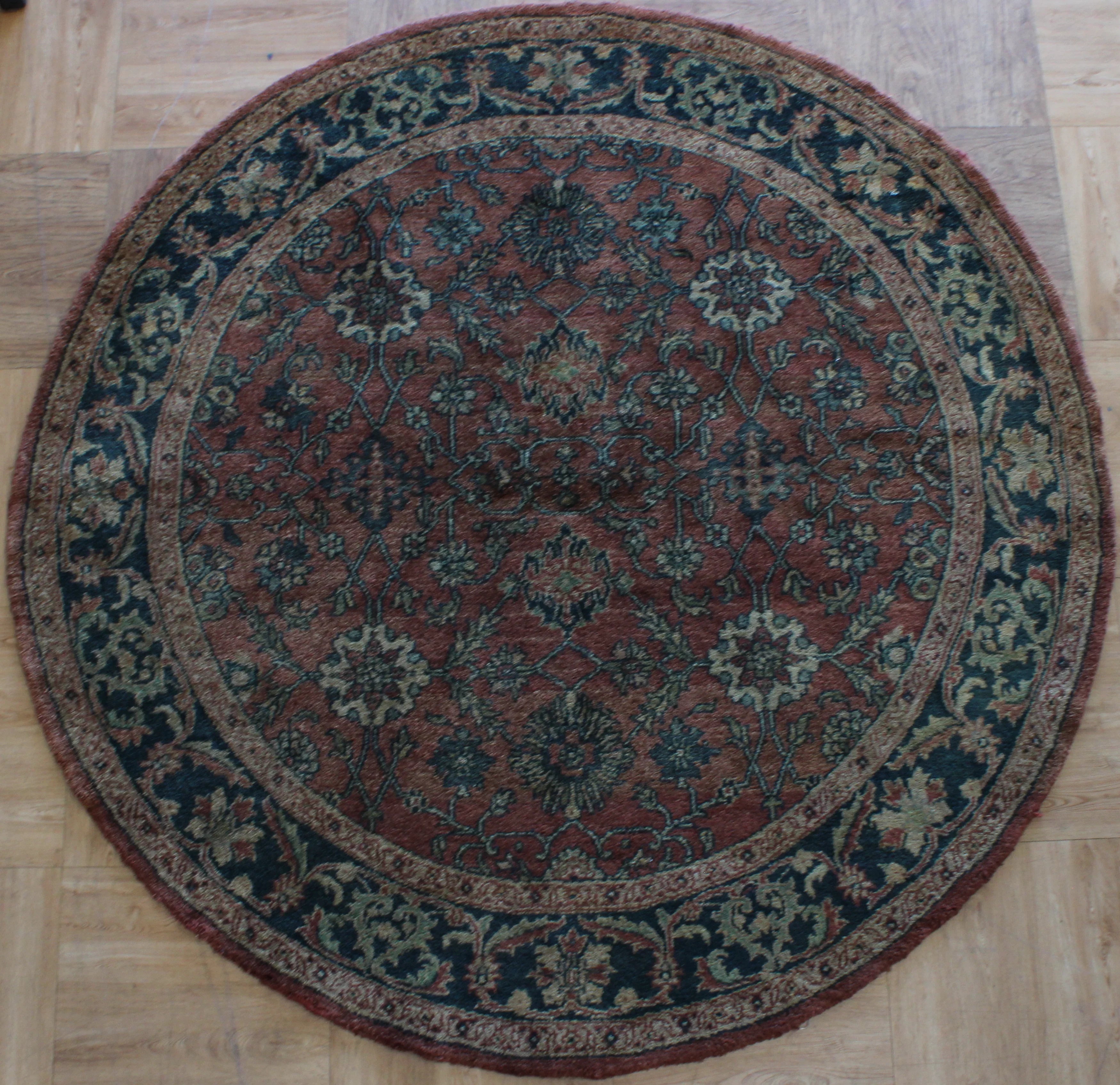 Persian Design Indian Hand Knotted Wool Rug - Modern Rug Importers