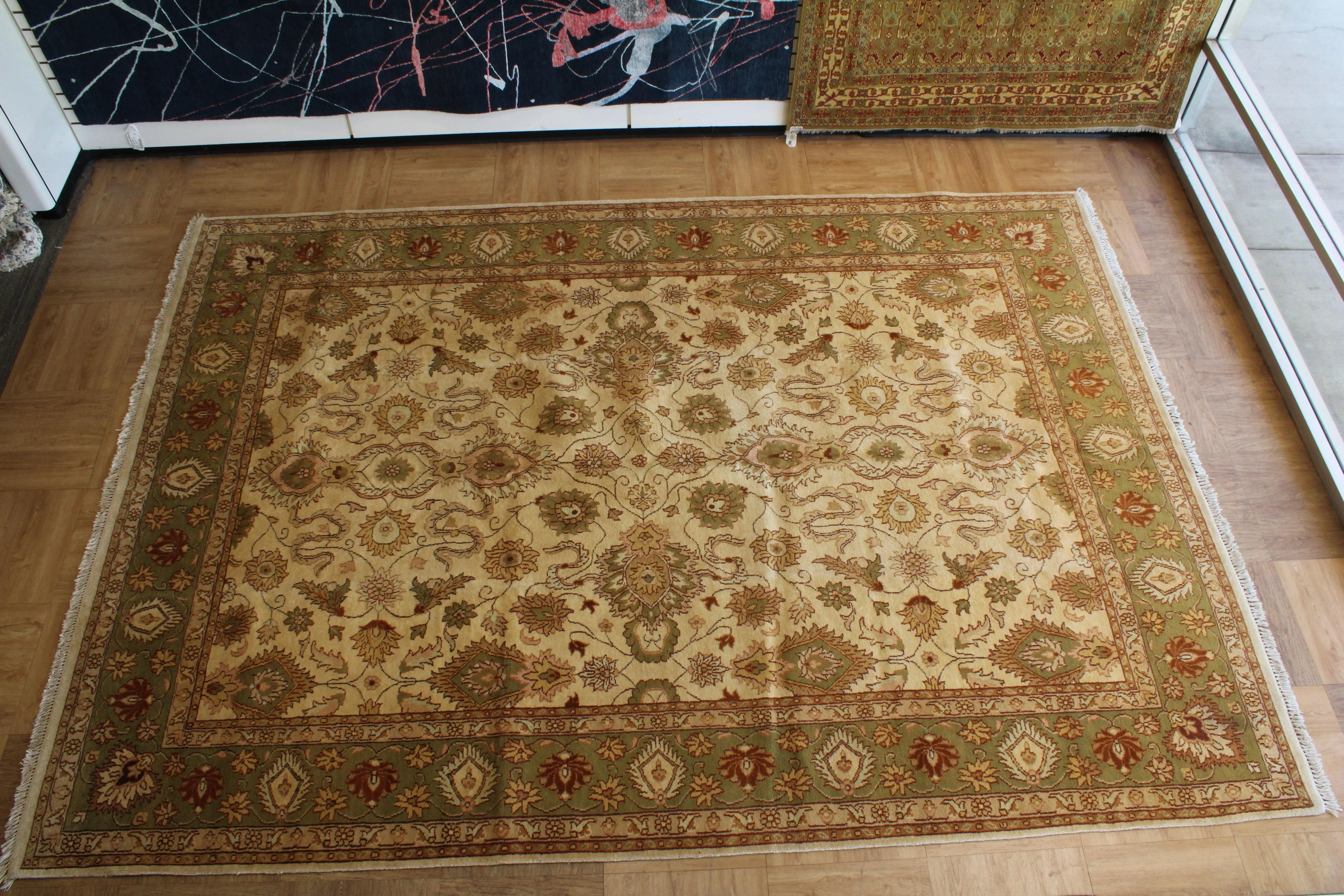 India Kashan Design Hand Knotted Rug