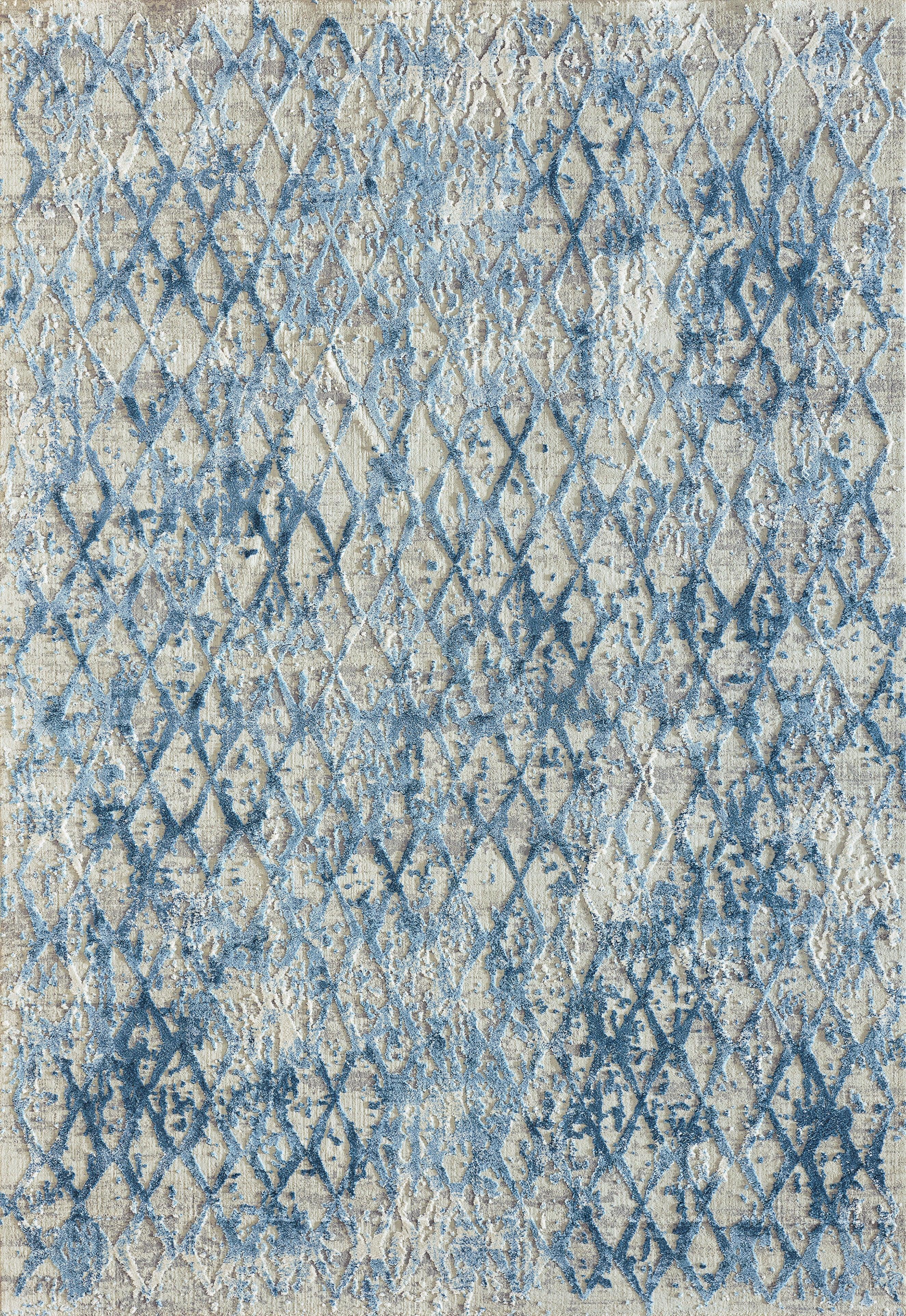 QUARTZ 27039-500 IVORY/BLUE - Modern Rug Importers