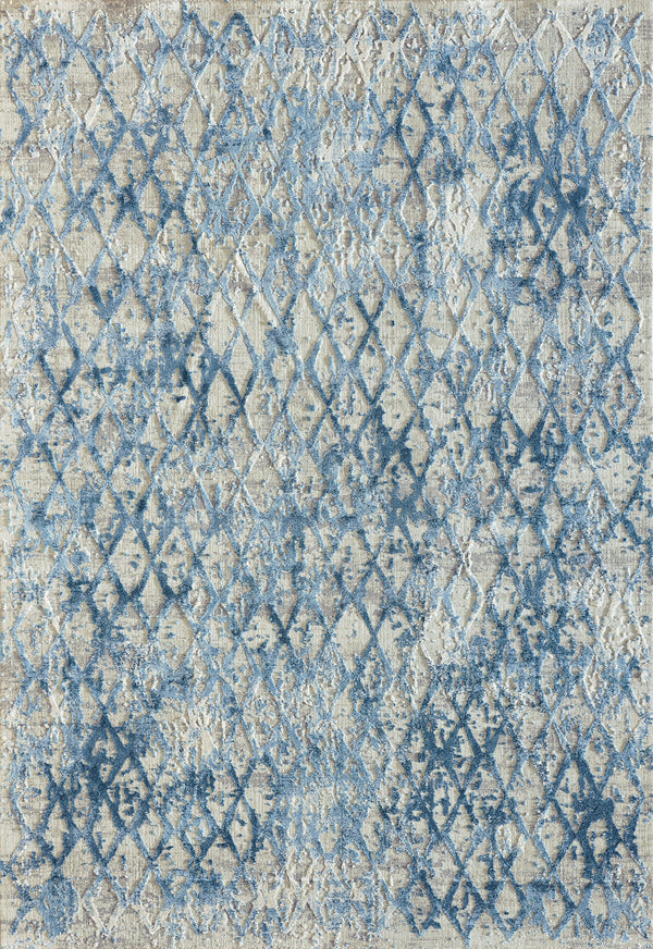 QUARTZ 27039-500 IVORY/BLUE - Modern Rug Importers