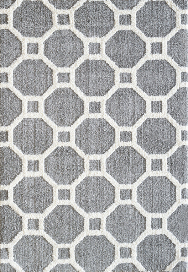 SILKY SHAG 5903-901 SILVER/WHITE - Modern Rug Importers