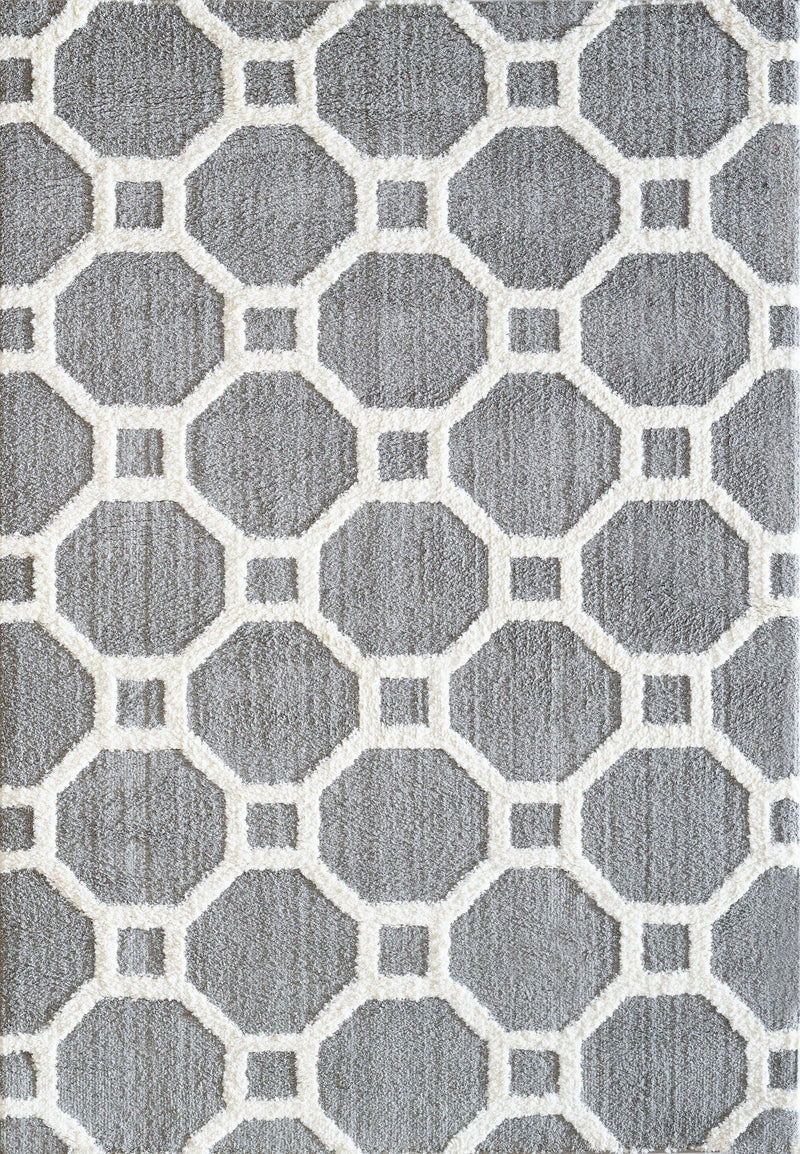 SILKY SHAG 5903-901 SILVER/WHITE - Modern Rug Importers