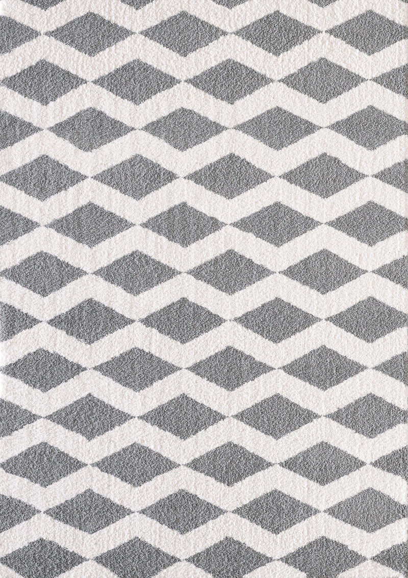 SILKY SHAG 5904-119 WHITE/SILVER - Modern Rug Importers