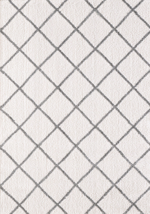 SILKY SHAG 5920-110 IVORY/SILVER - Modern Rug Importers