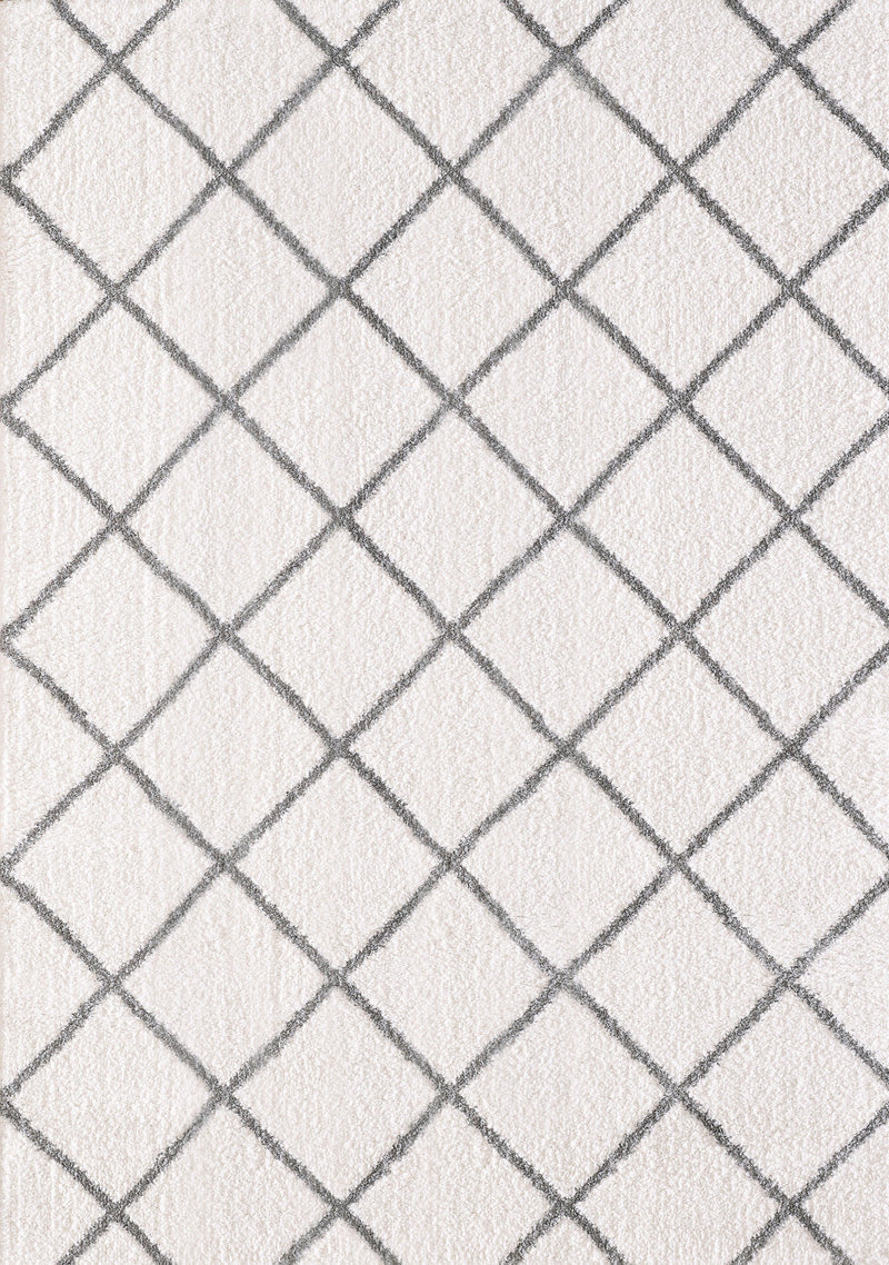 SILKY SHAG 5920-110 IVORY/SILVER - Modern Rug Importers