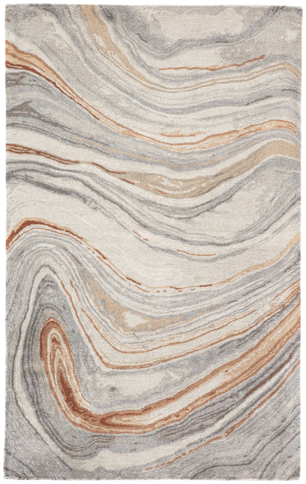 Jaipur Living Atha Handmade Abstract Copper/ Gray Area Rug - Modern Rug Importers