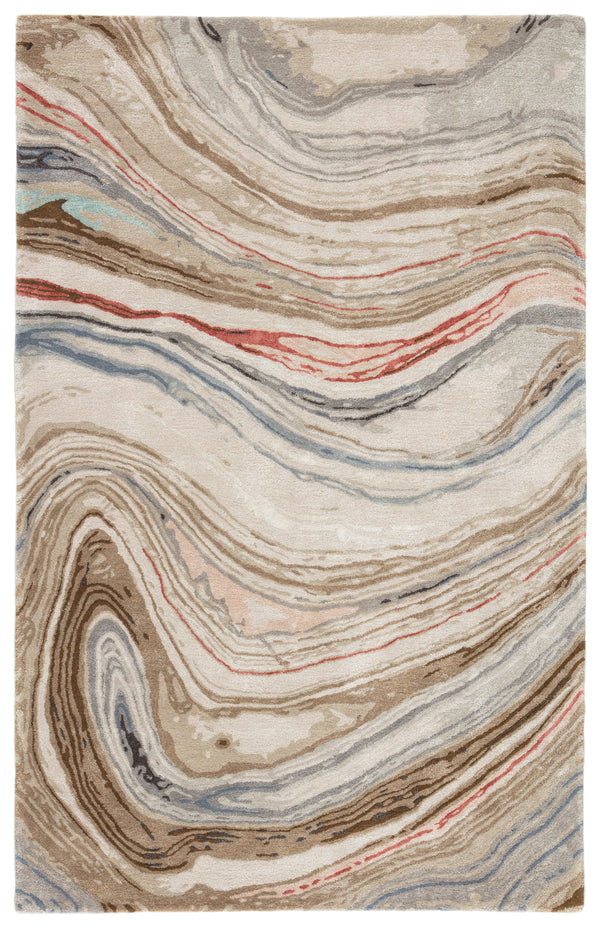 Jaipur Living Atha Handmade Abstract Brown/ Red Area Rug - Modern Rug Importers