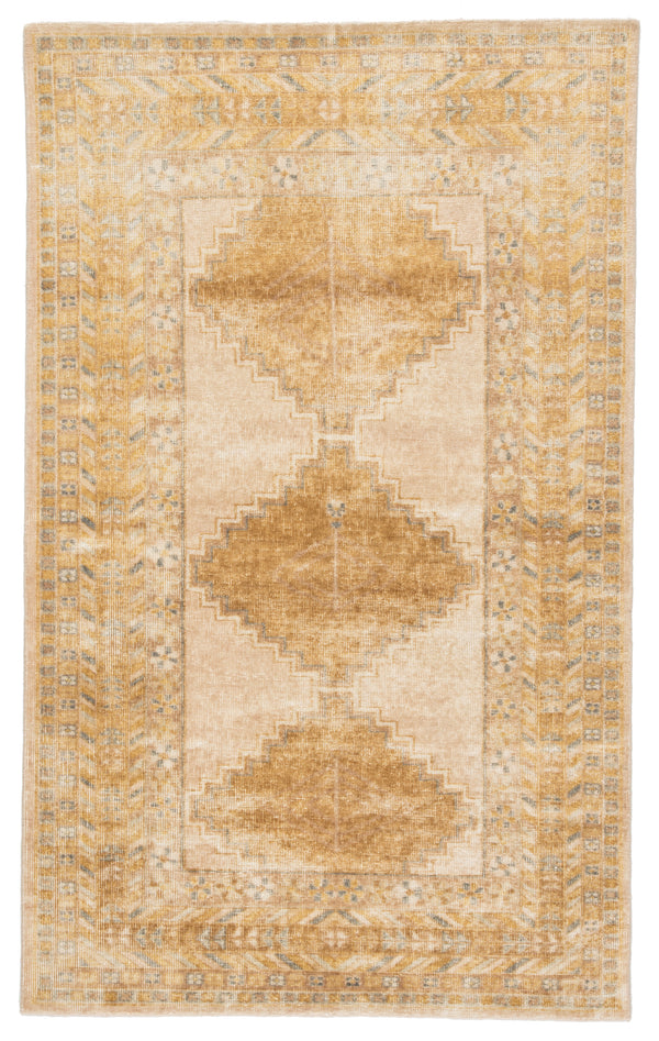 Jaipur Living Enfield Hand-Knotted Medallion Gold/ Gray Area Rug - Modern Rug Importers