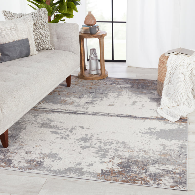 Vibe by Jaipur Living Treyton Abstract Gray/ Ivory Area Rug - Modern Rug Importers
