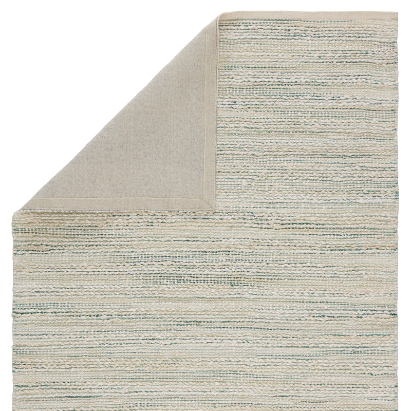 Jaipur Living Canterbury Natural Striped White/ Turquoise Area Rug - Modern Rug Importers