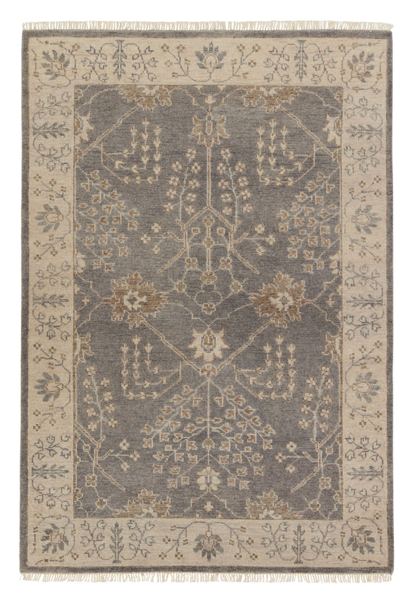 Jaipur Living Reagan Hand-Knotted Bordered Gray/ Beige Area Rug - Modern Rug Importers