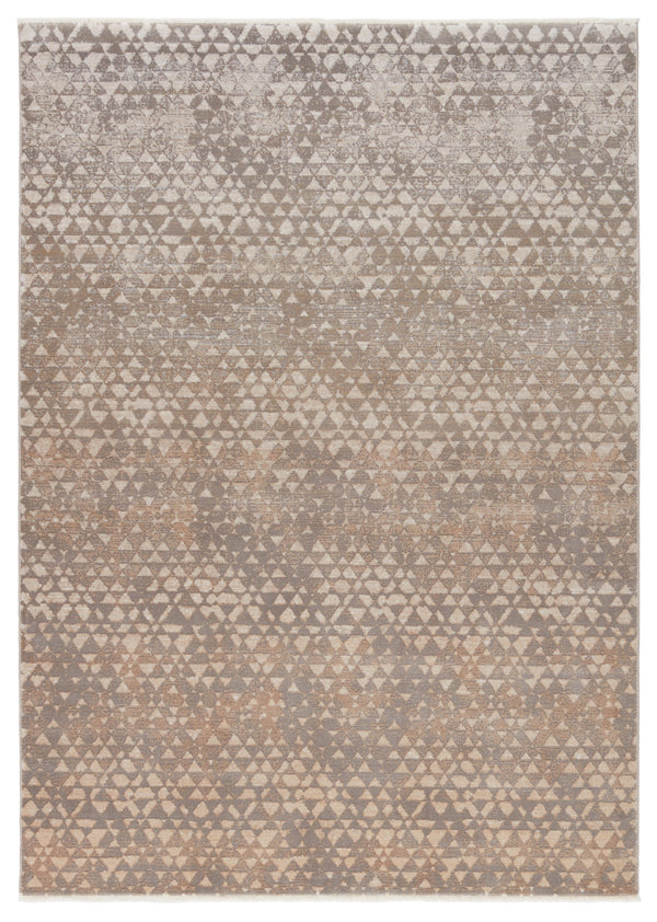 Kevin O'Brien by Jaipur Living Sierra Geometric Taupe/ Gray Area Rug - Modern Rug Importers