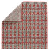 Vibe by Jaipur Living Maji Indoor/ Outdoor Geometric Red/ Sea Green Area Rug - Modern Rug Importers