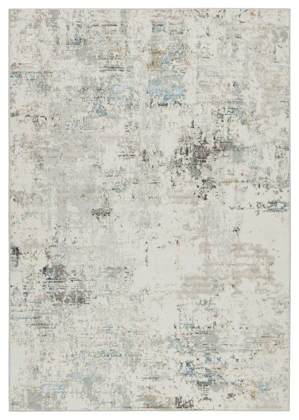 Vibe by Jaipur Living Jehan Abstract Gray/ Light Blue Area Rug - Modern Rug Importers