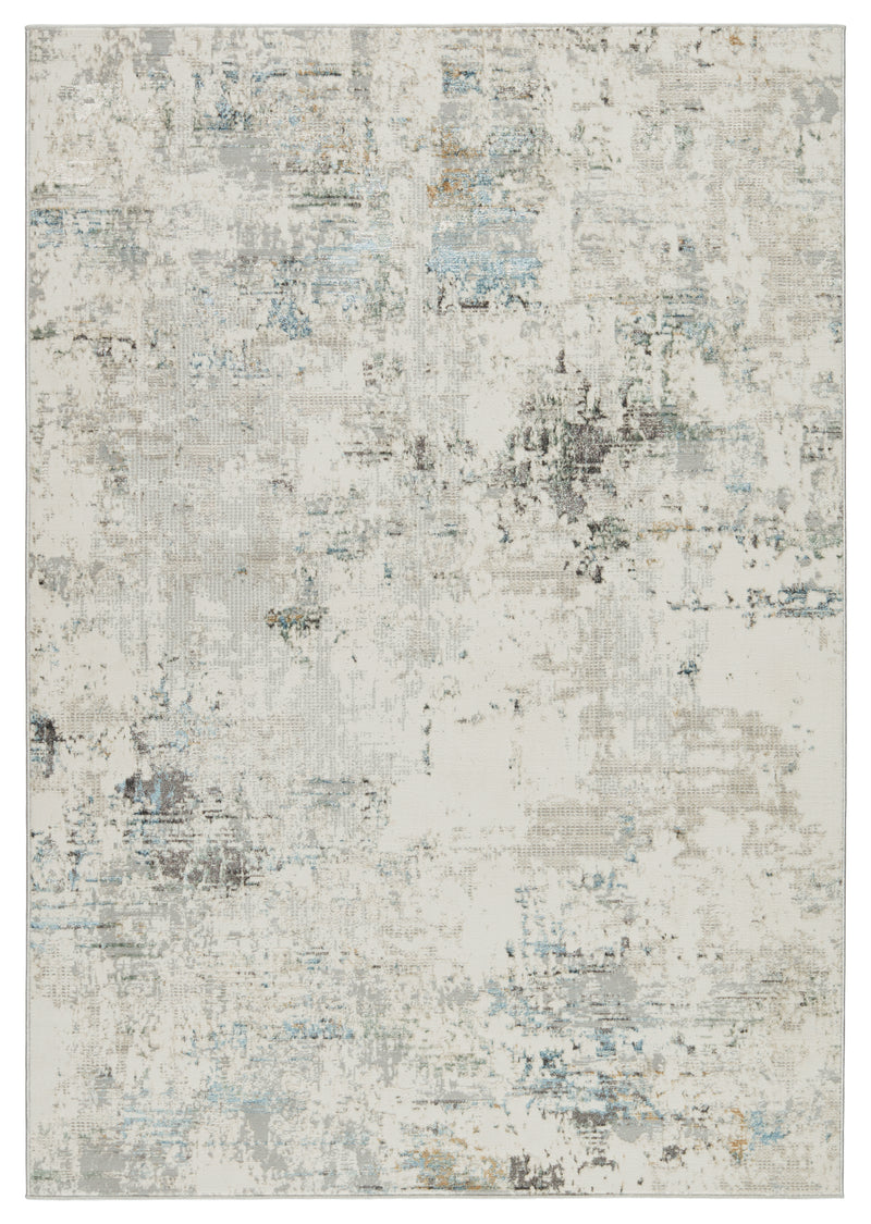 Vibe by Jaipur Living Jehan Abstract Gray/ Light Blue Area Rug - Modern Rug Importers