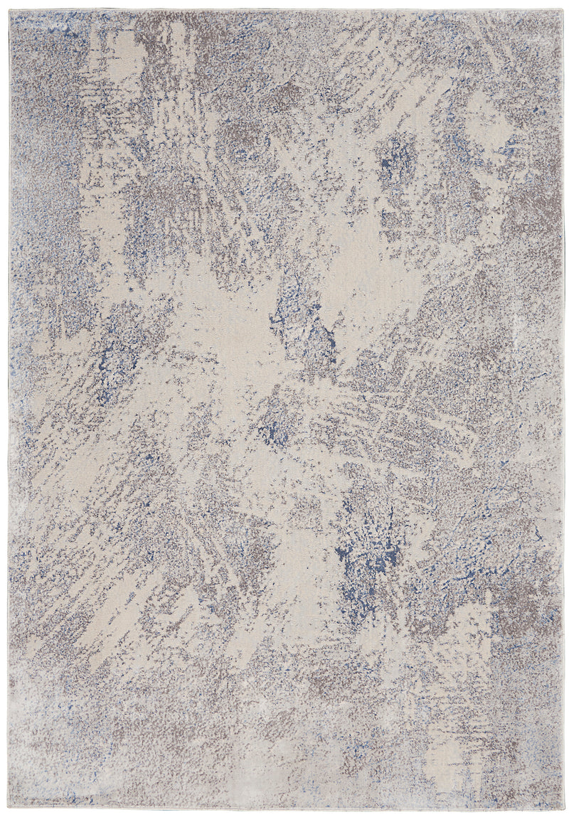 Nourison Silky Textures SLY06 Ivory/Grey Indoor Rug