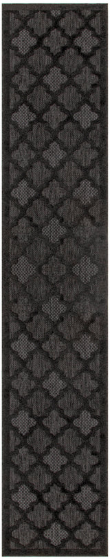 Nourison Easy Care NES01 Charcoal Black Modern Rug
